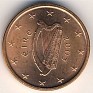 Euro - 1 Euro Cent - Ireland - 2002 - Cobre Chapado en Acero - KM# 32 - 16,25 mm - Obv: Harp Rev: Denomination and globe  - 0